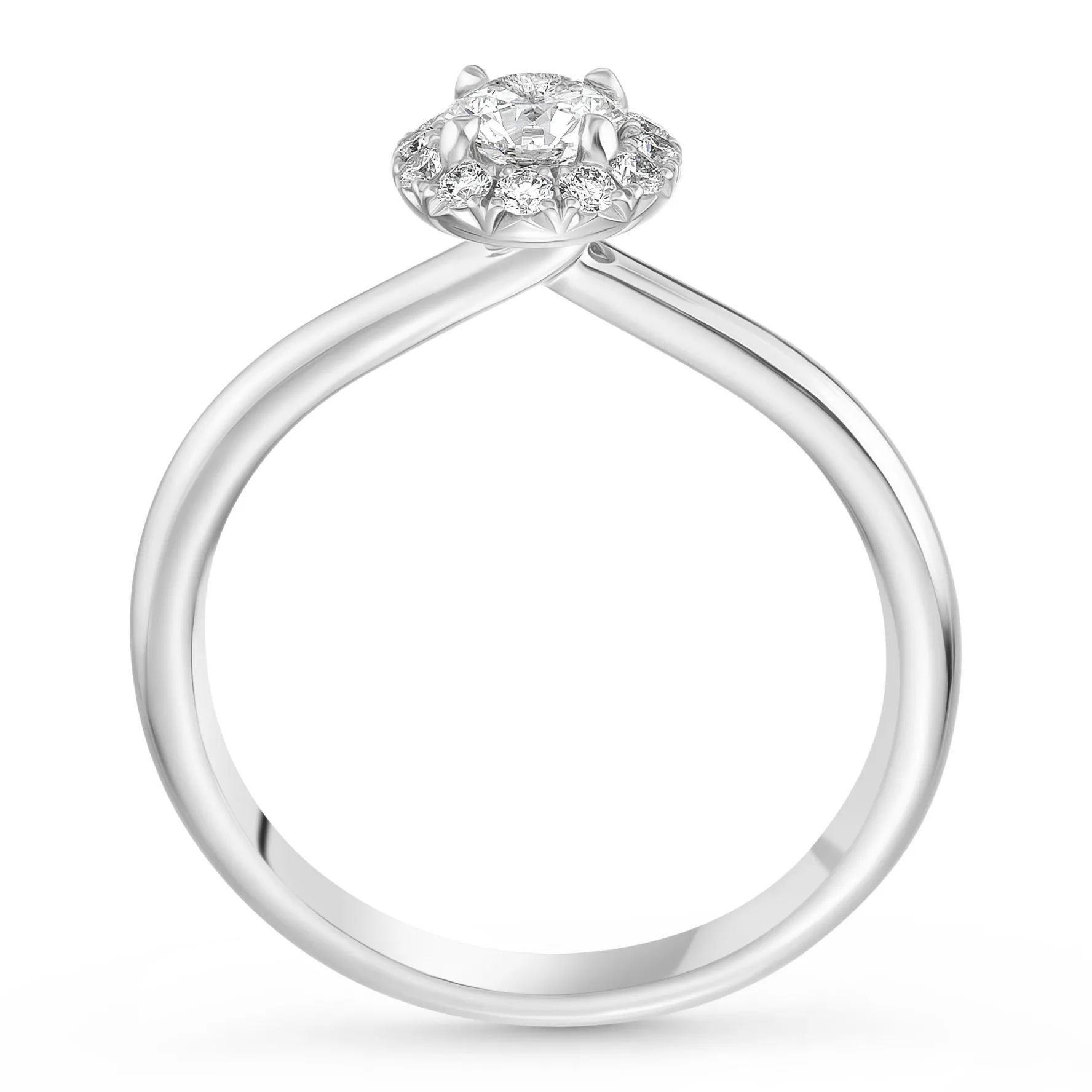 Hearts On Fire Vela Platinum Diamond Halo Ring