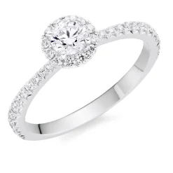 Hearts On Fire Vela Platinum Diamond Halo Ring