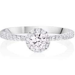 Hearts On Fire Vela Platinum Diamond Halo Ring