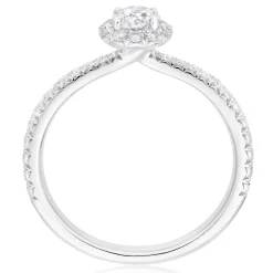 Hearts On Fire Vela Platinum Diamond Halo Ring