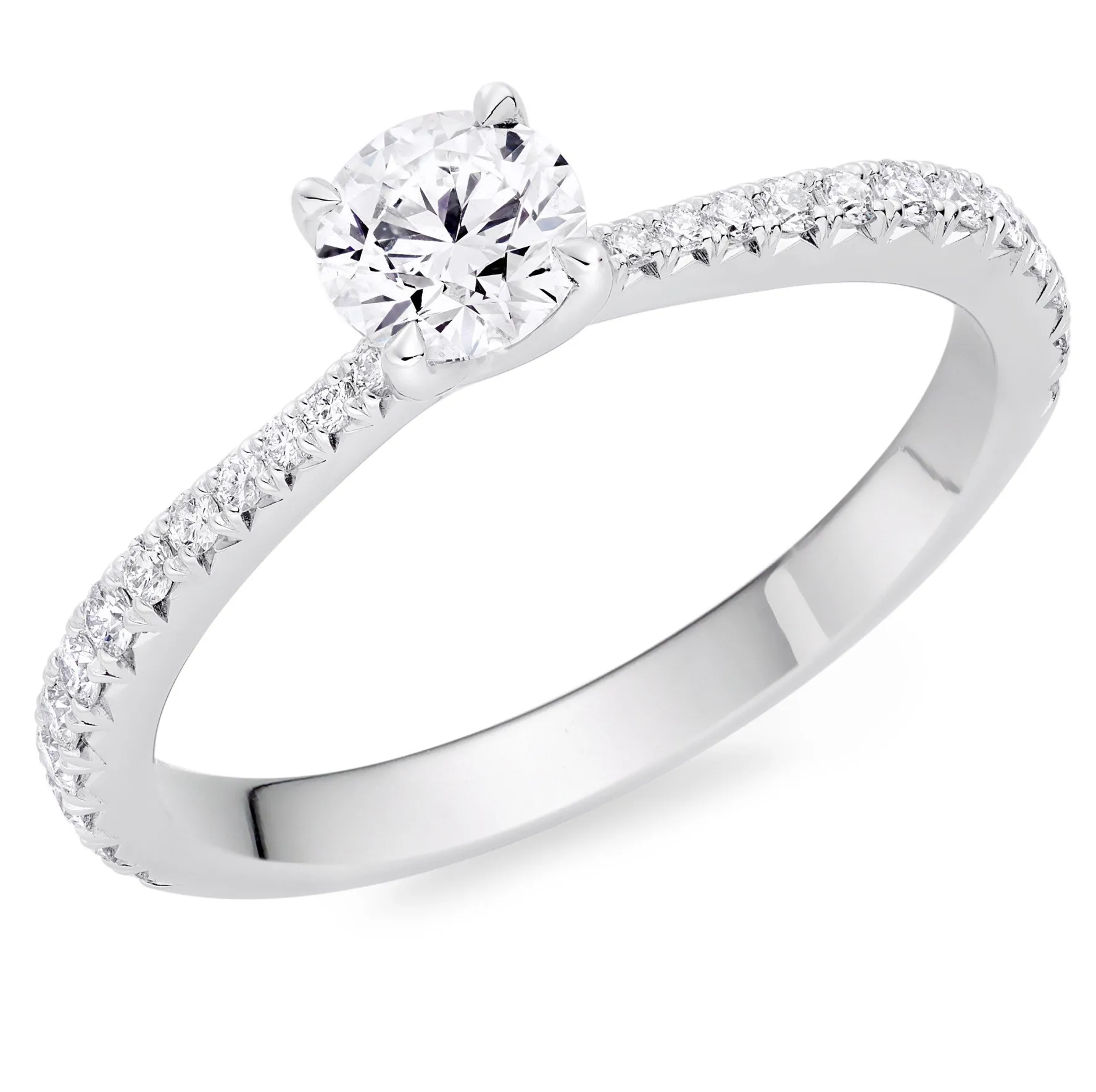 Hearts On Fire Vela Platinum Diamond Solitaire Ring