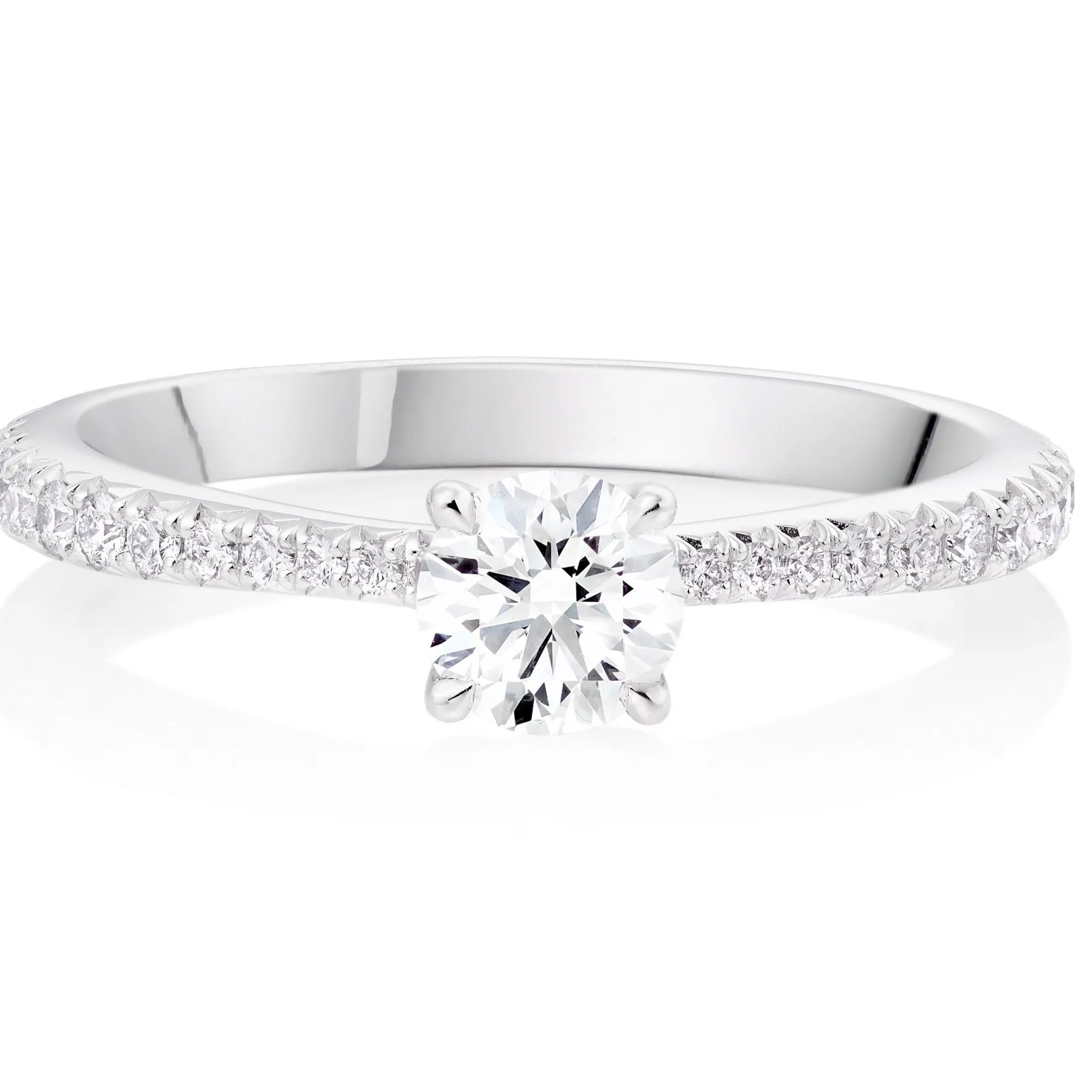 Hearts On Fire Vela Platinum Diamond Solitaire Ring