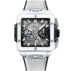 Hublot Square Bang Unico White Ceramic 42mm Chronograph Automatic Watch
