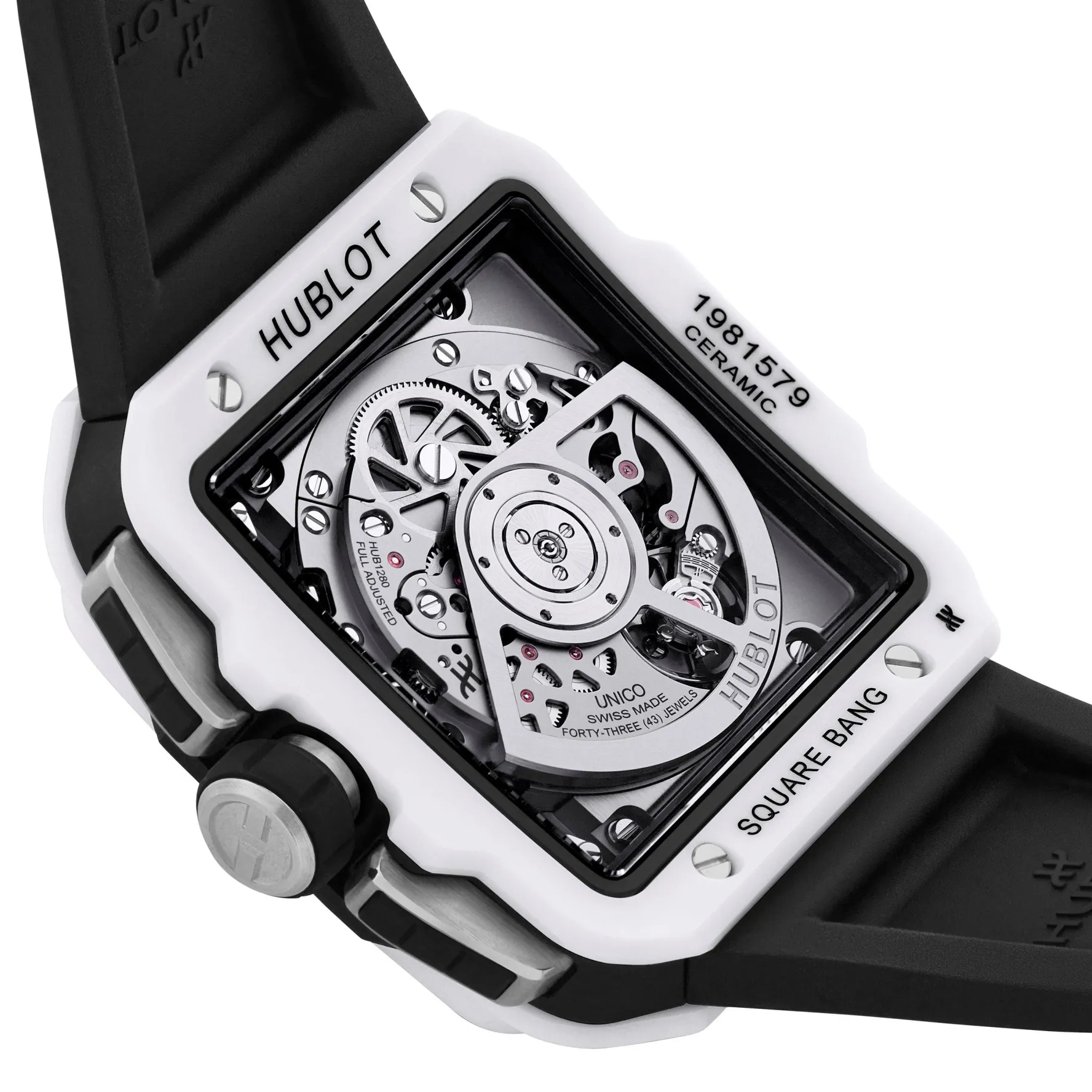 Hublot Square Bang Unico White Ceramic 42mm Chronograph Automatic Watch