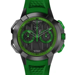 Jacob & Co. Epic X Chrono 44mm Titanium Green Rubber Strap Chronograph Automatic Watch