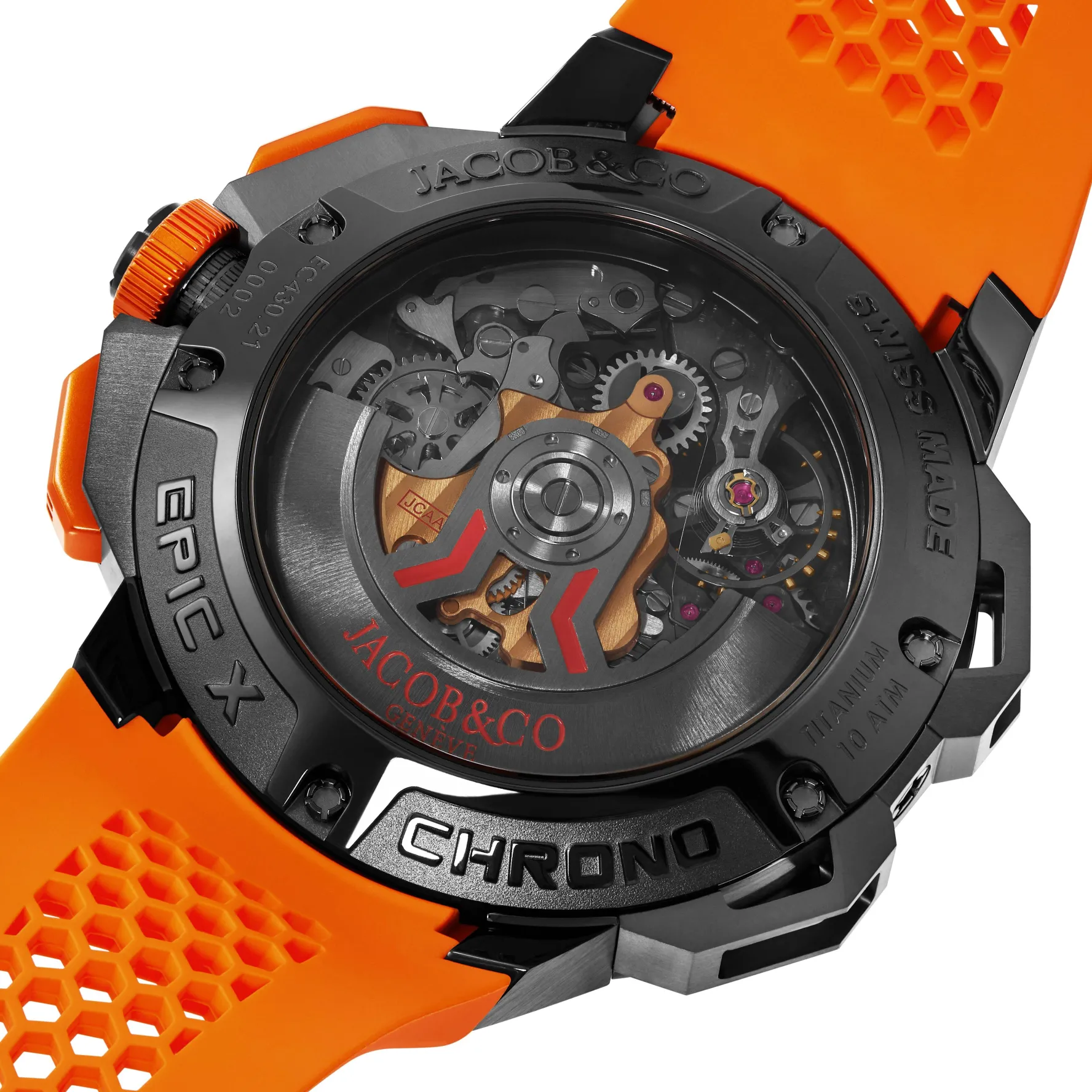 Jacob & Co. Epic X Chrono 44mm Titanium Orange Chronograph Automatic Men’s Watch