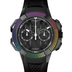 Jacob & Co. Epic X Chrono 44mm Pave Rainbow Sapphire Chronograph Automatic Men’s Watch