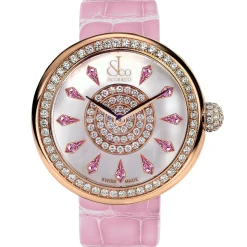 Jacob & Co. Limited Edition Brilliant 38mm 18K Rose Gold Diamond Pink Sapphire Ladies Watch