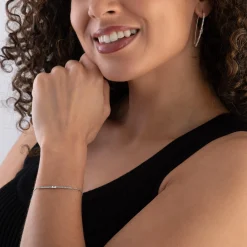 Lauren Ralph Lauren Silver Cubic Zirconia Hoop Earrings