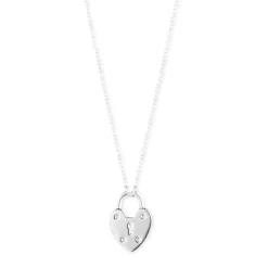 Lauren Ralph Lauren Silver Heart Lock Pendant