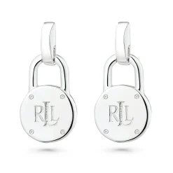 Lauren Ralph Lauren Silver Padlock Drop Earrings