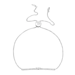 Lauren Ralph Lauren Silver Cubic Zirconia Slider Bracelet