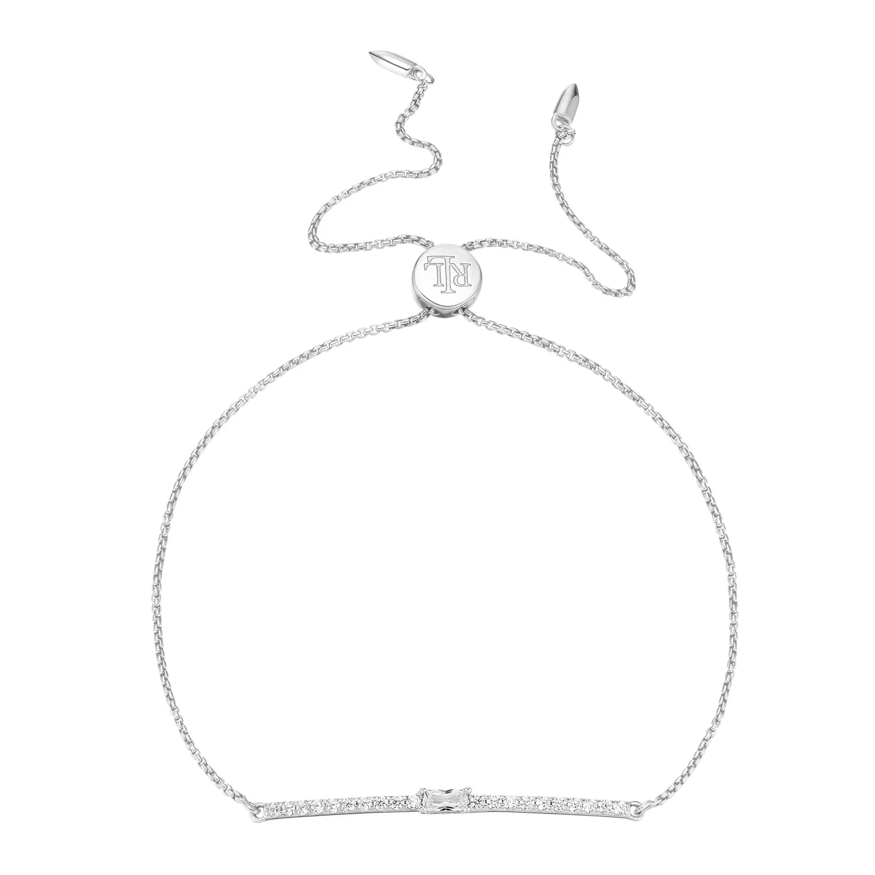 Lauren Ralph Lauren Silver Cubic Zirconia Slider Bracelet
