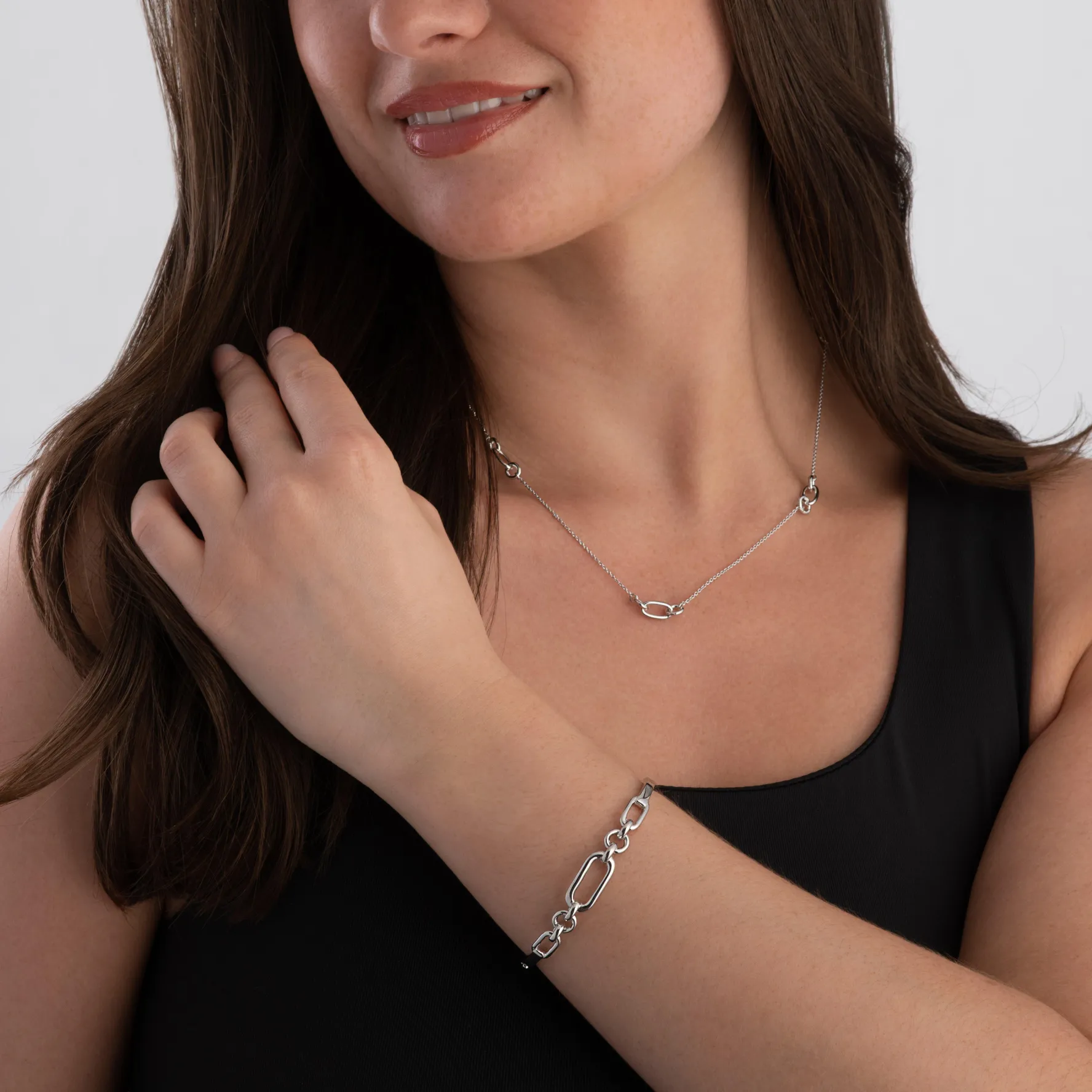 Lauren Ralph Lauren Silver Link Necklace