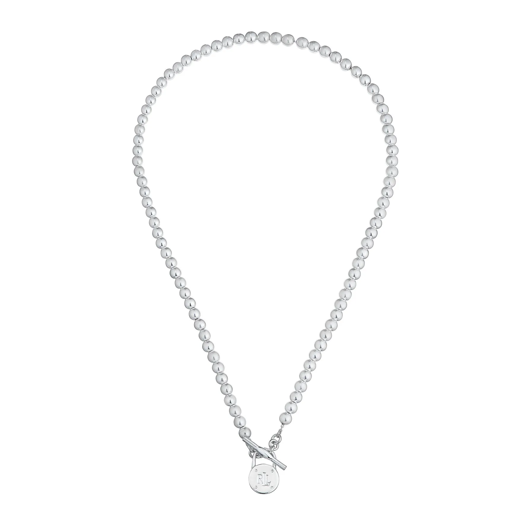 Lauren Ralph Lauren Silver Bead Collar Necklace