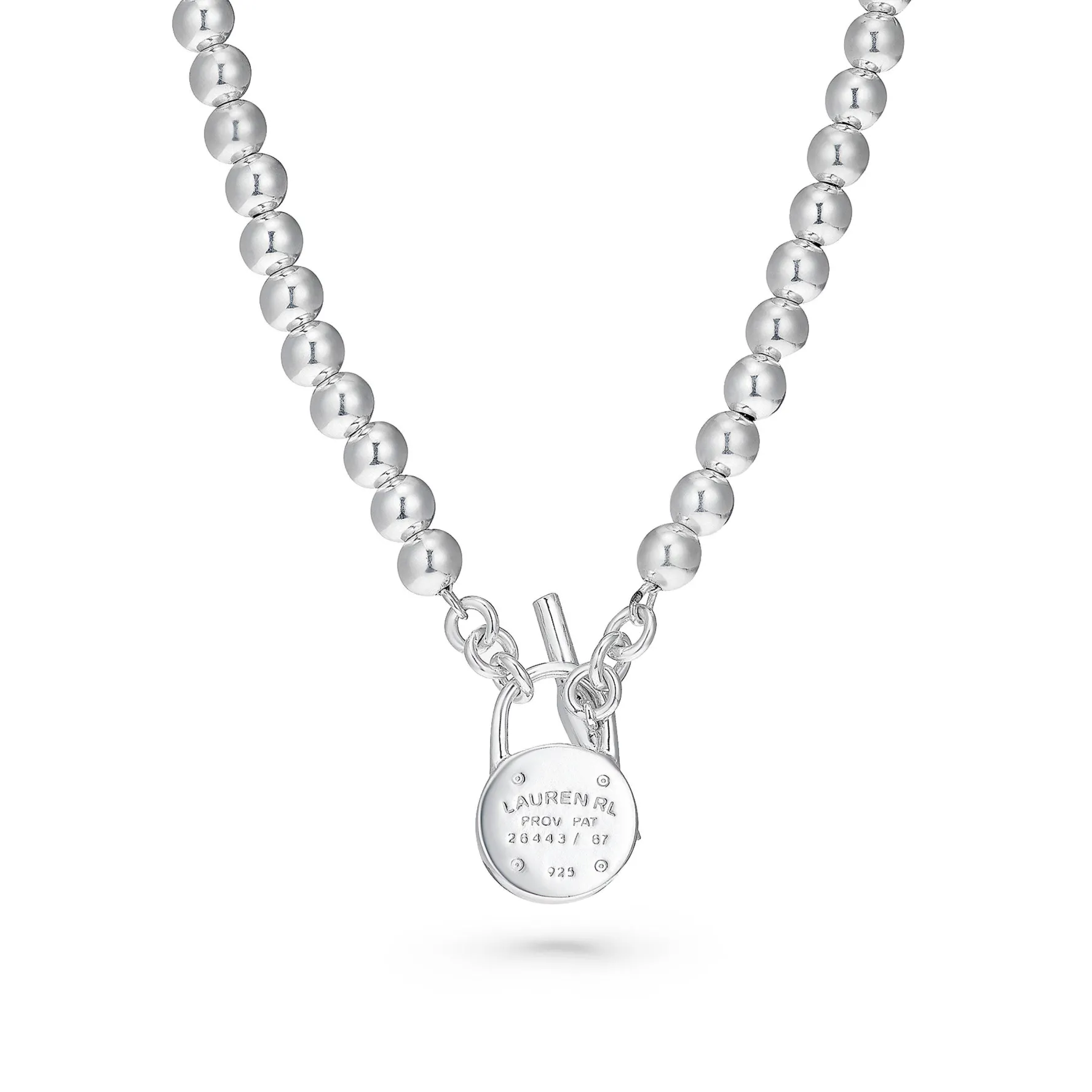 Lauren Ralph Lauren Silver Bead Collar Necklace