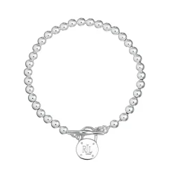 Lauren Ralph Lauren Silver Bead T-Bar Bracelet