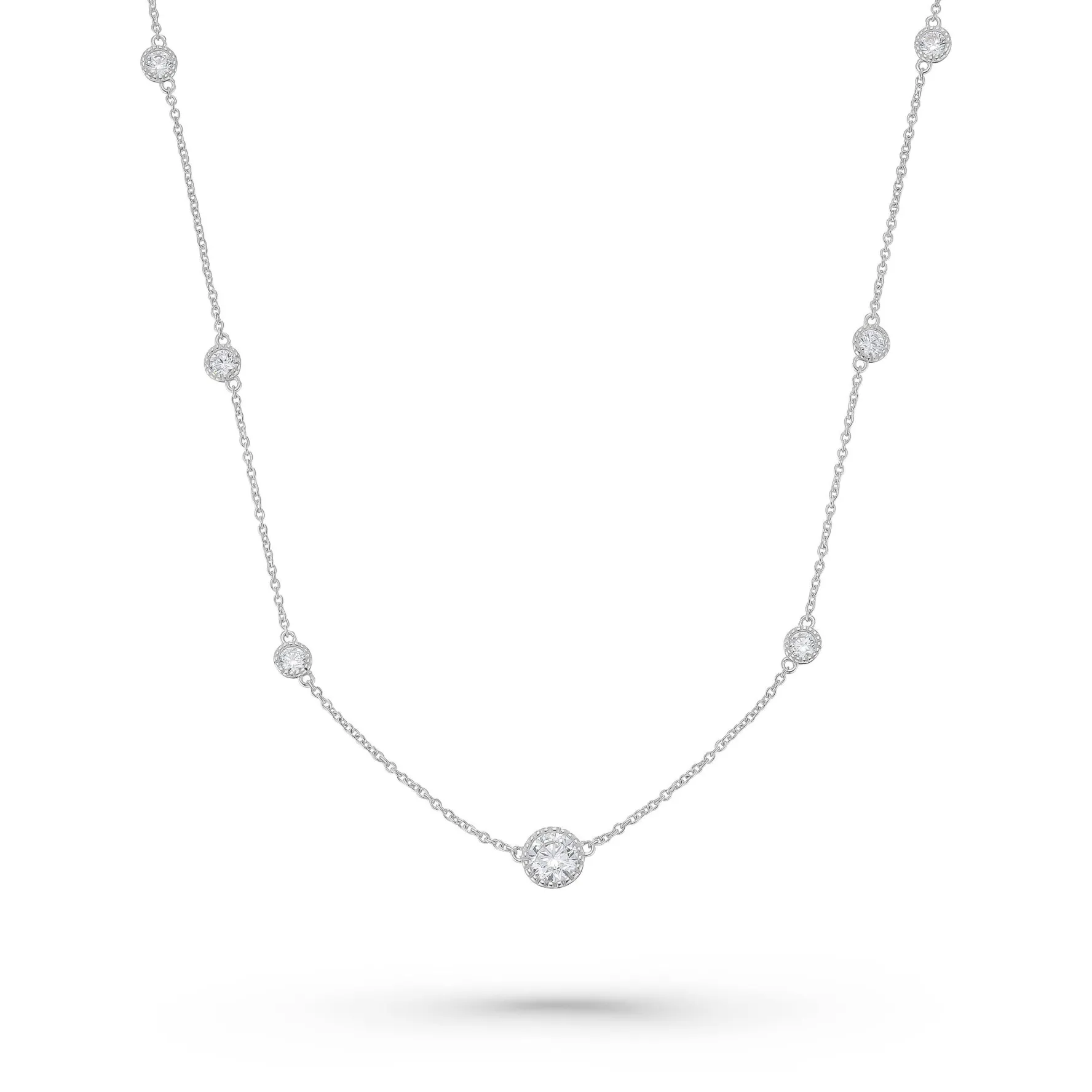 Lauren Ralph Lauren Silver Cubic Zirconia Necklace