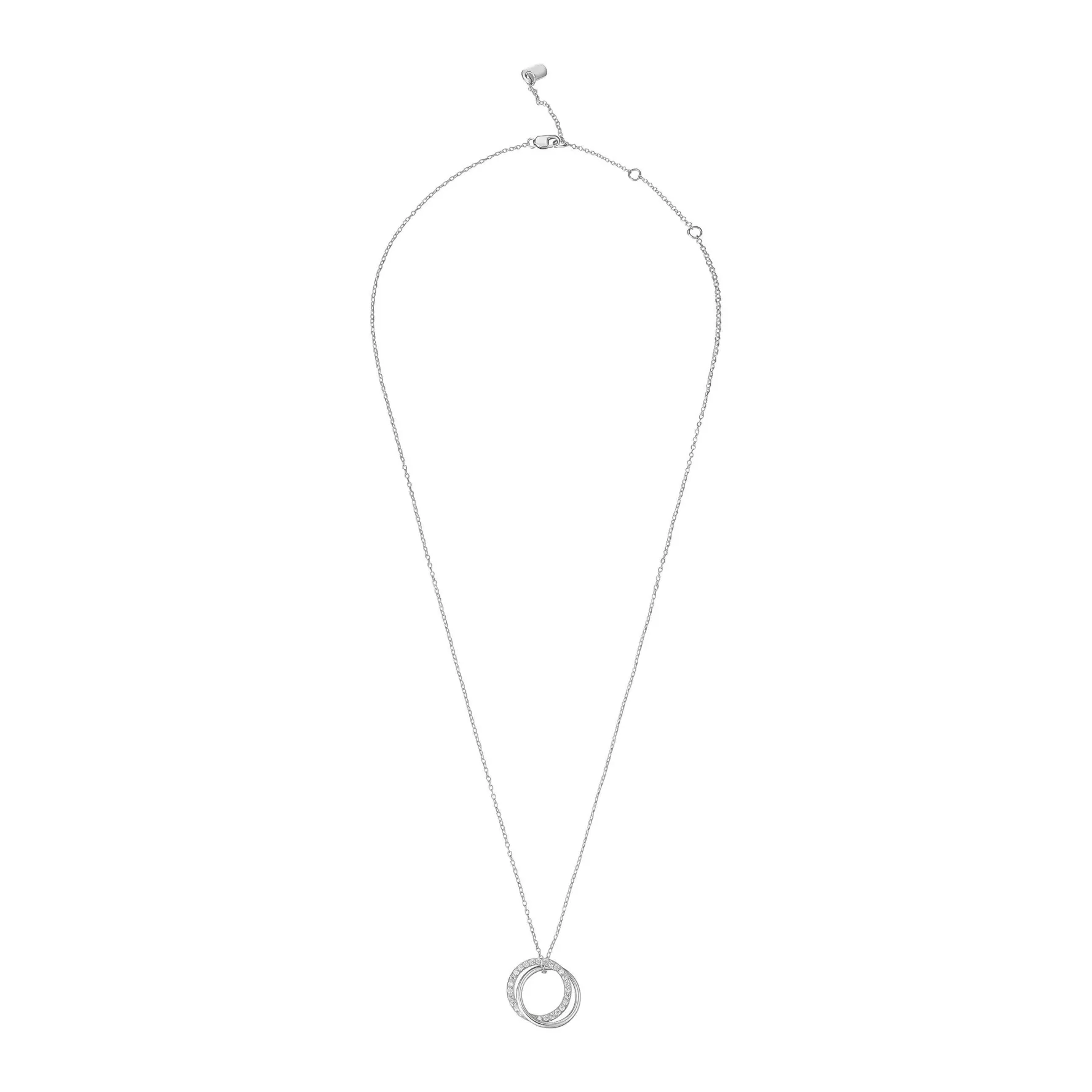 Lauren Ralph Lauren Silver Pave Cris Cross Pendant