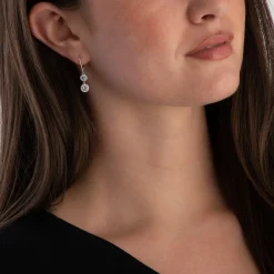Lauren Ralph Lauren Silver Cubic Zirconia Drop Earrings