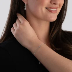 Lauren Ralph Lauren Silver Cubic Zirconia Drop Earrings
