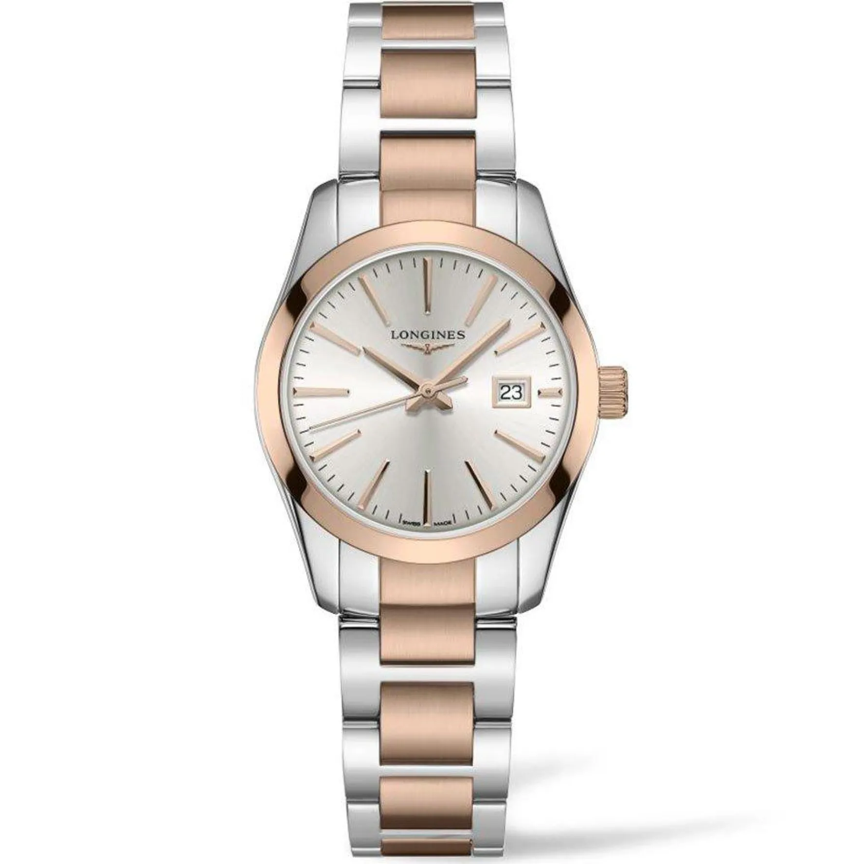 Longines Conquest Classic 29.5mm Stainless Steel and Rose Gold PVD Ladies Watch