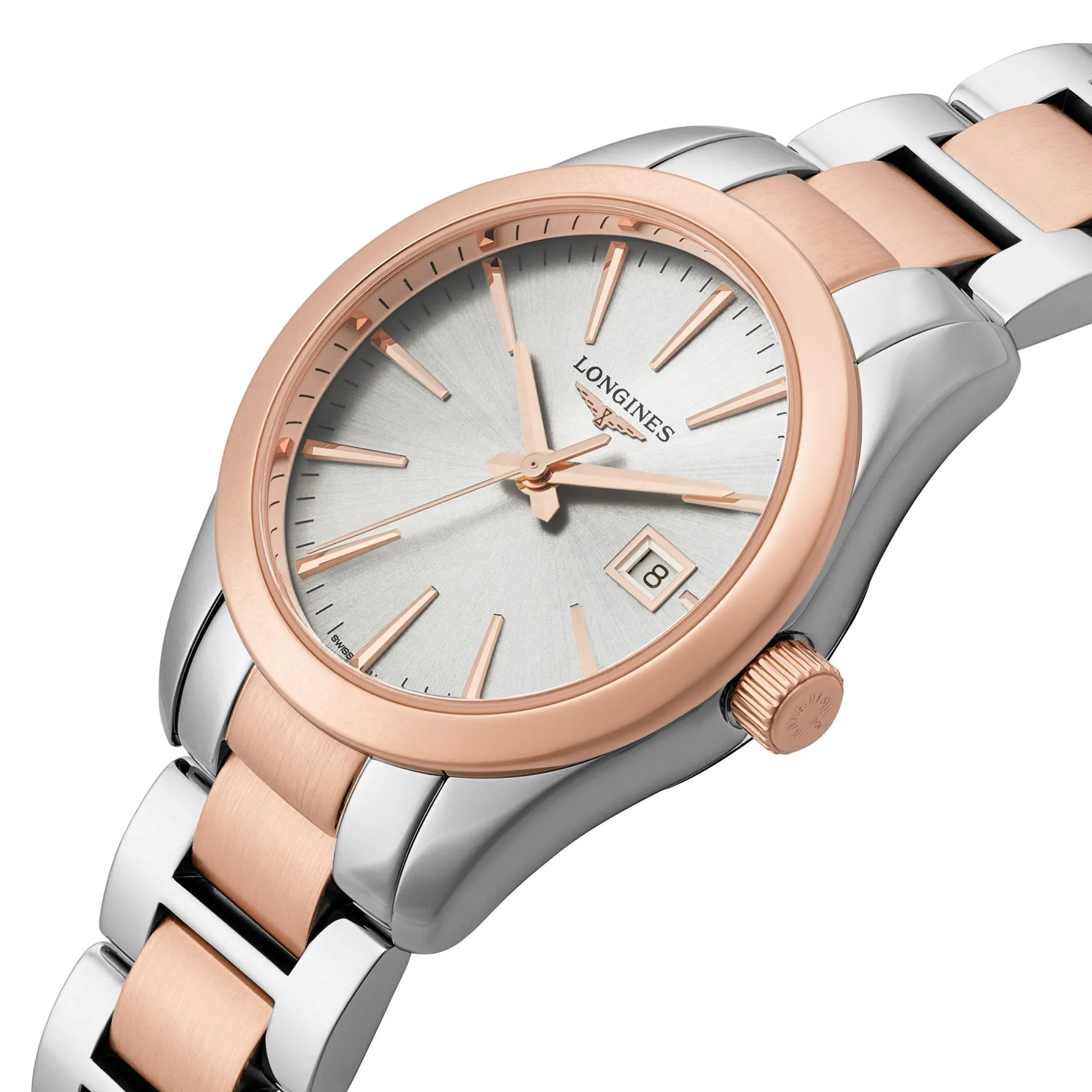 Longines Conquest Classic 29.5mm Stainless Steel and Rose Gold PVD Ladies Watch