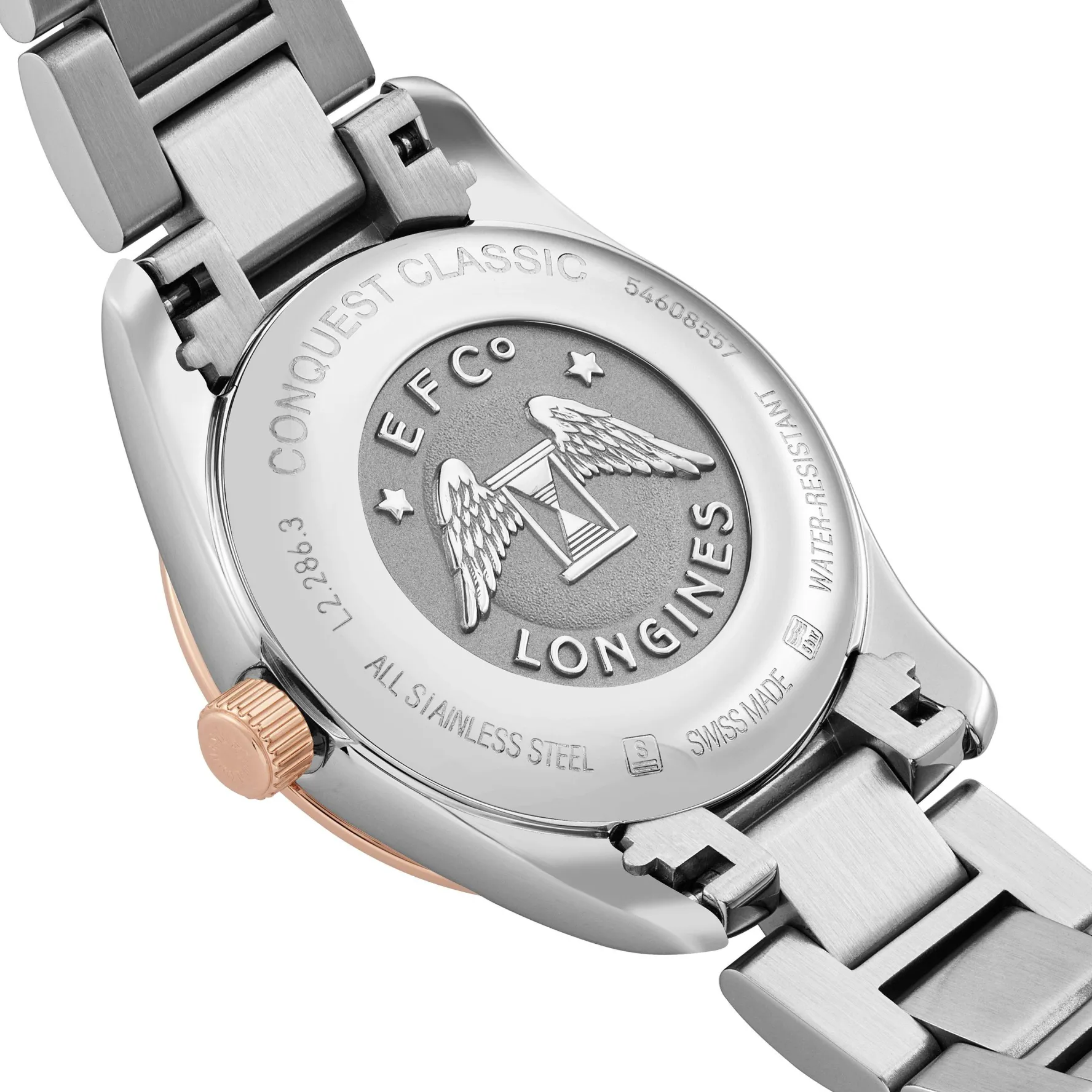 Longines Conquest Classic 29.5mm Stainless Steel and Rose Gold PVD Ladies Watch