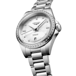 Longines Conquest 30mm Diamond Mother of Pearl Automatic Ladies Watch