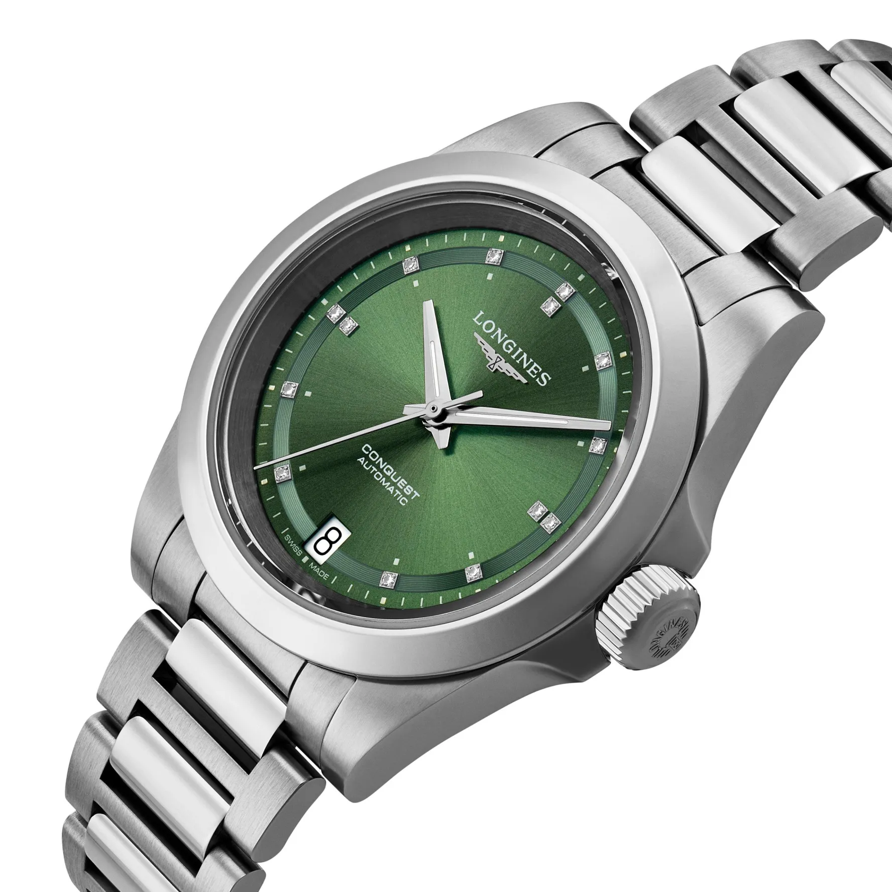 Longines Conquest 34mm Diamond Automatic Ladies Watch