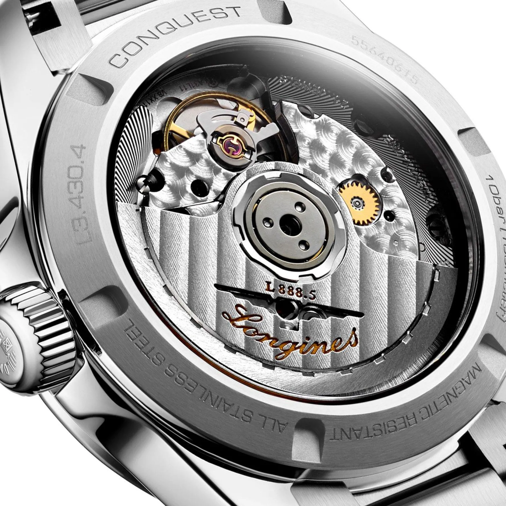 Longines Conquest 34mm Diamond Mother of Pearl Automatic Ladies Watch