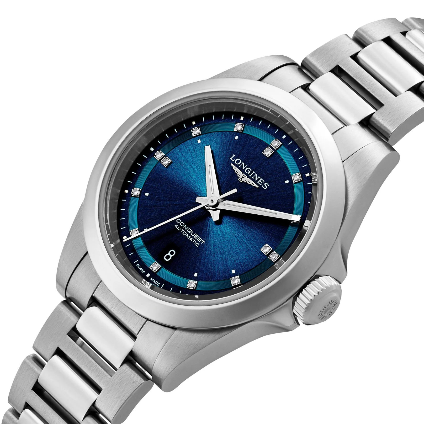 Longines Conquest 30mm Diamond Automatic Ladies Watch