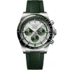 Longines Conquest 42mm Green rubber Strap Chronograph Automatic Men’s Watch
