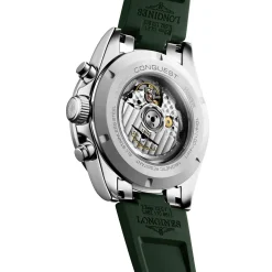 Longines Conquest 42mm Green rubber Strap Chronograph Automatic Men’s Watch