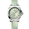 Longines Conquest 34mm Green Rubber Strap Automatic Ladies Watch