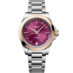 Longines Conquest 34mm Stainless Steel and 18ct Rose Gold Automatic Ladies Watch