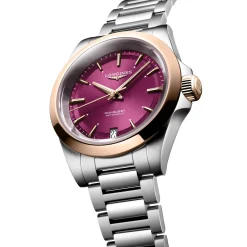 Longines Conquest 34mm Stainless Steel and 18ct Rose Gold Automatic Ladies Watch
