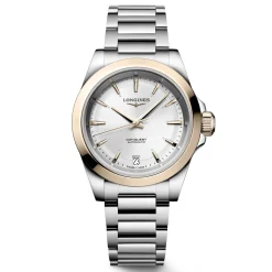 Longines Conquest 34mm Stainless Steel and 18ct Rose Gold Automatic Ladies Watch