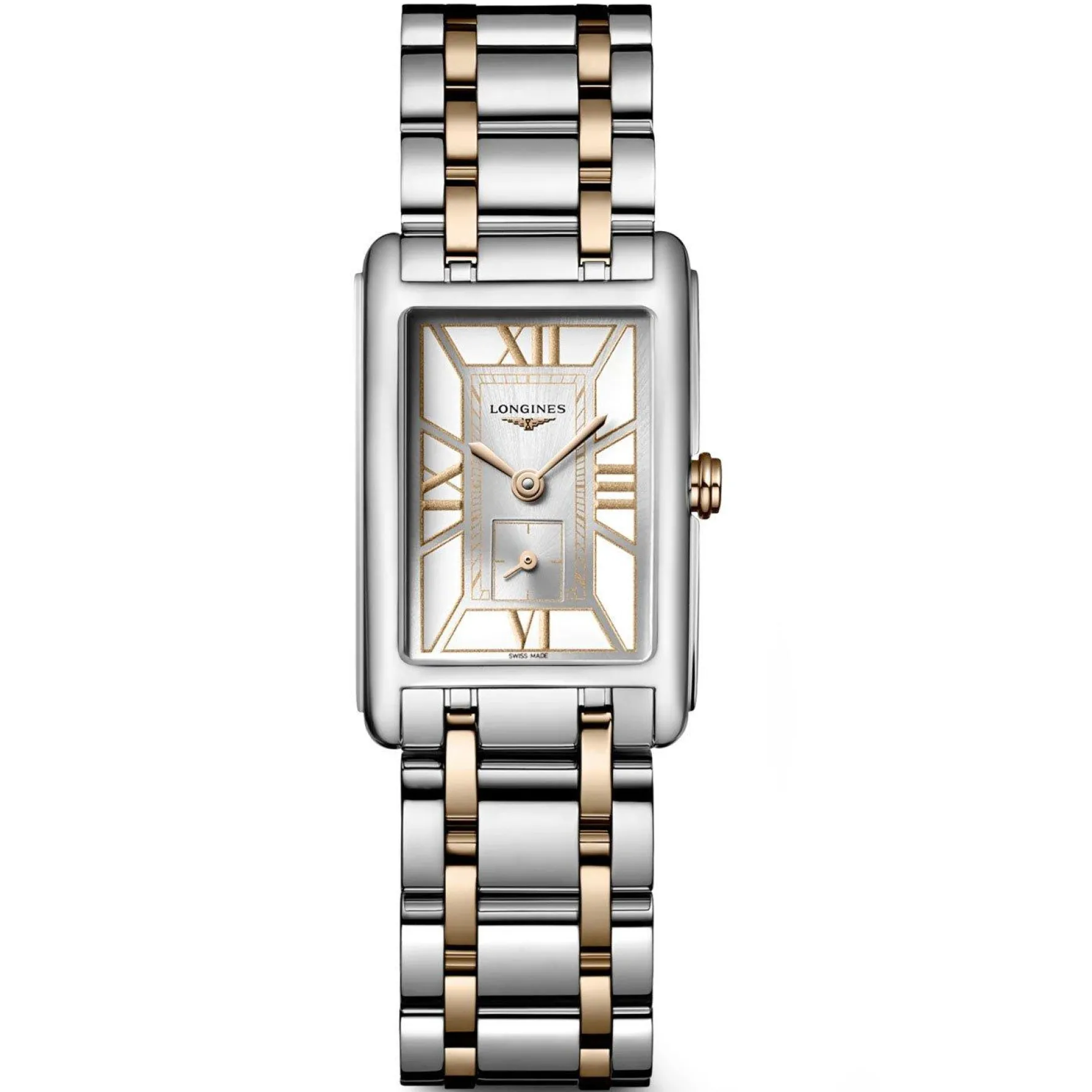 Longines DolceVita 32mm Stainless Steel and 18ct Rose Gold Ladies Watch