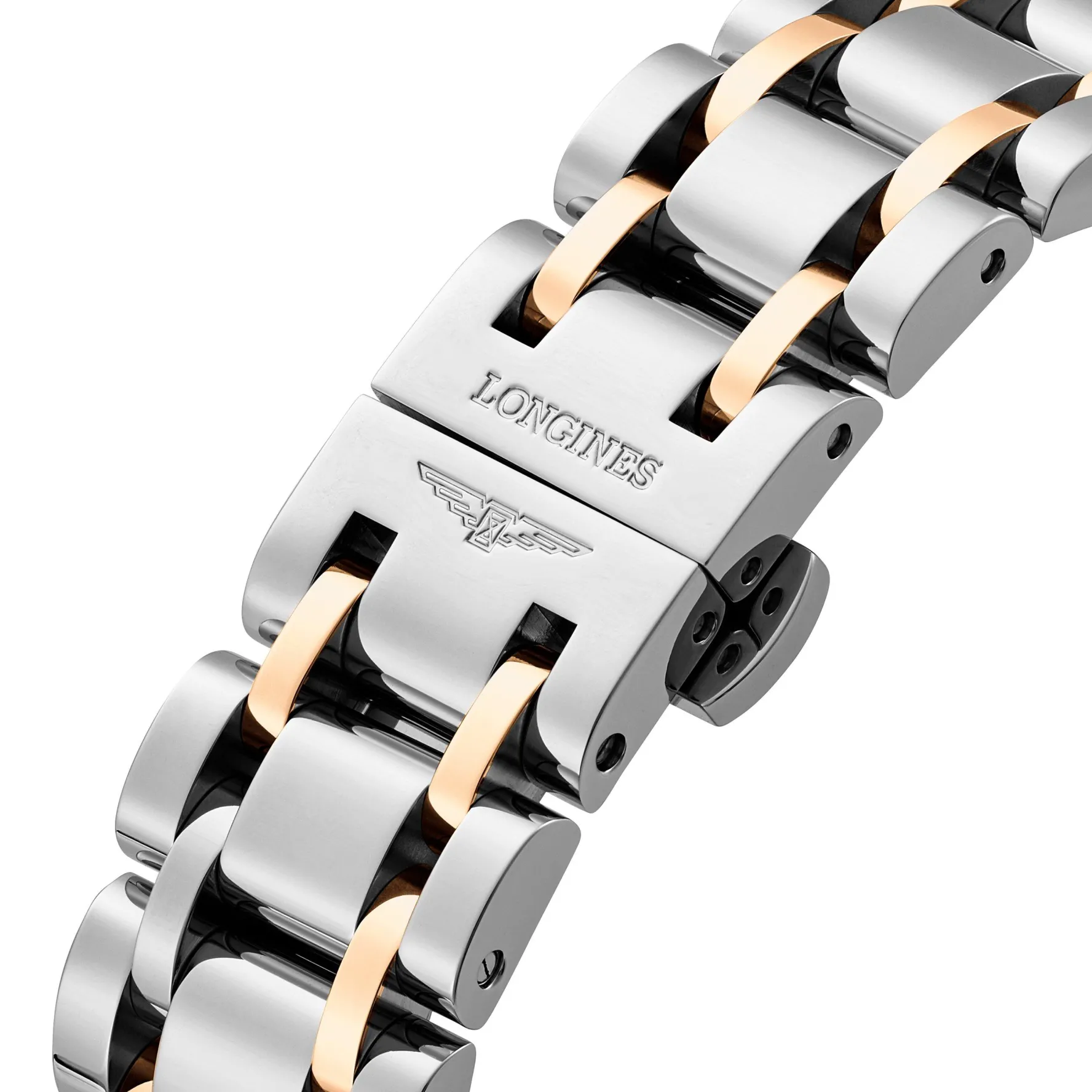 Longines DolceVita 32mm Stainless Steel and 18ct Rose Gold Ladies Watch