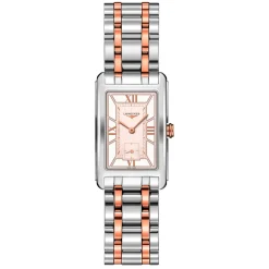 Longines DolceVita 37mm Stainless Steel and 18ct Rose Gold Ladies Watch