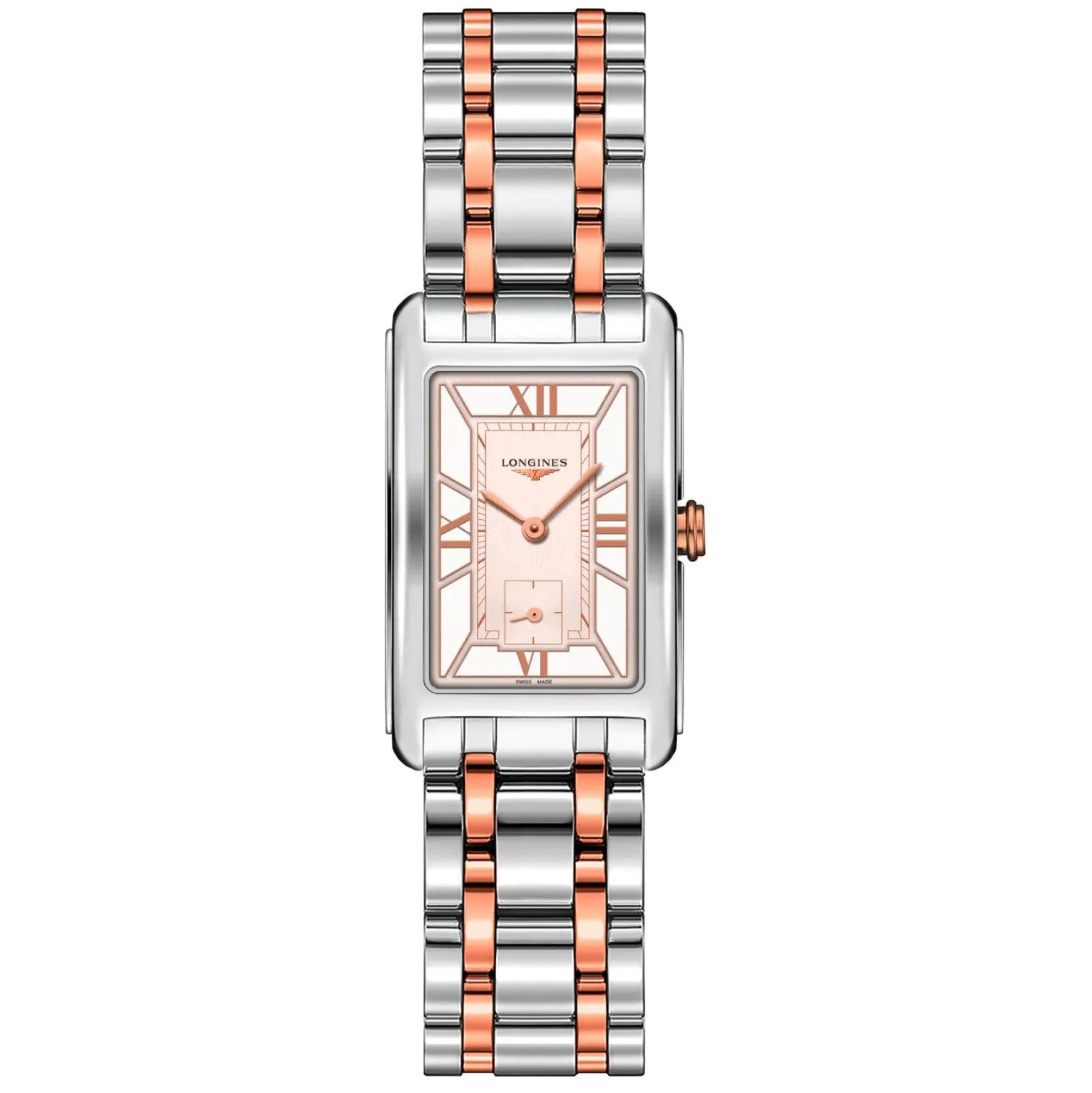 Longines DolceVita 37mm Stainless Steel and 18ct Rose Gold Ladies Watch