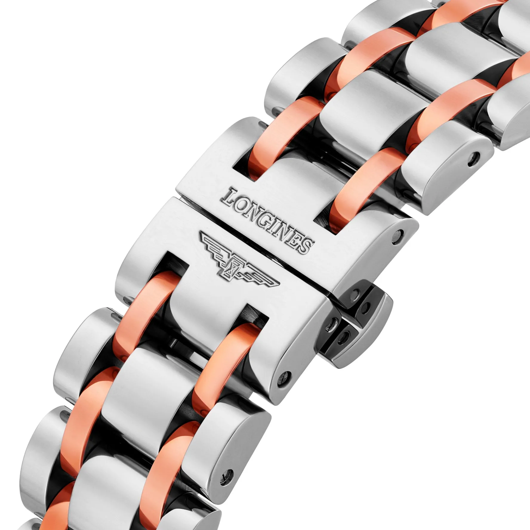 Longines DolceVita 37mm Stainless Steel and 18ct Rose Gold Ladies Watch