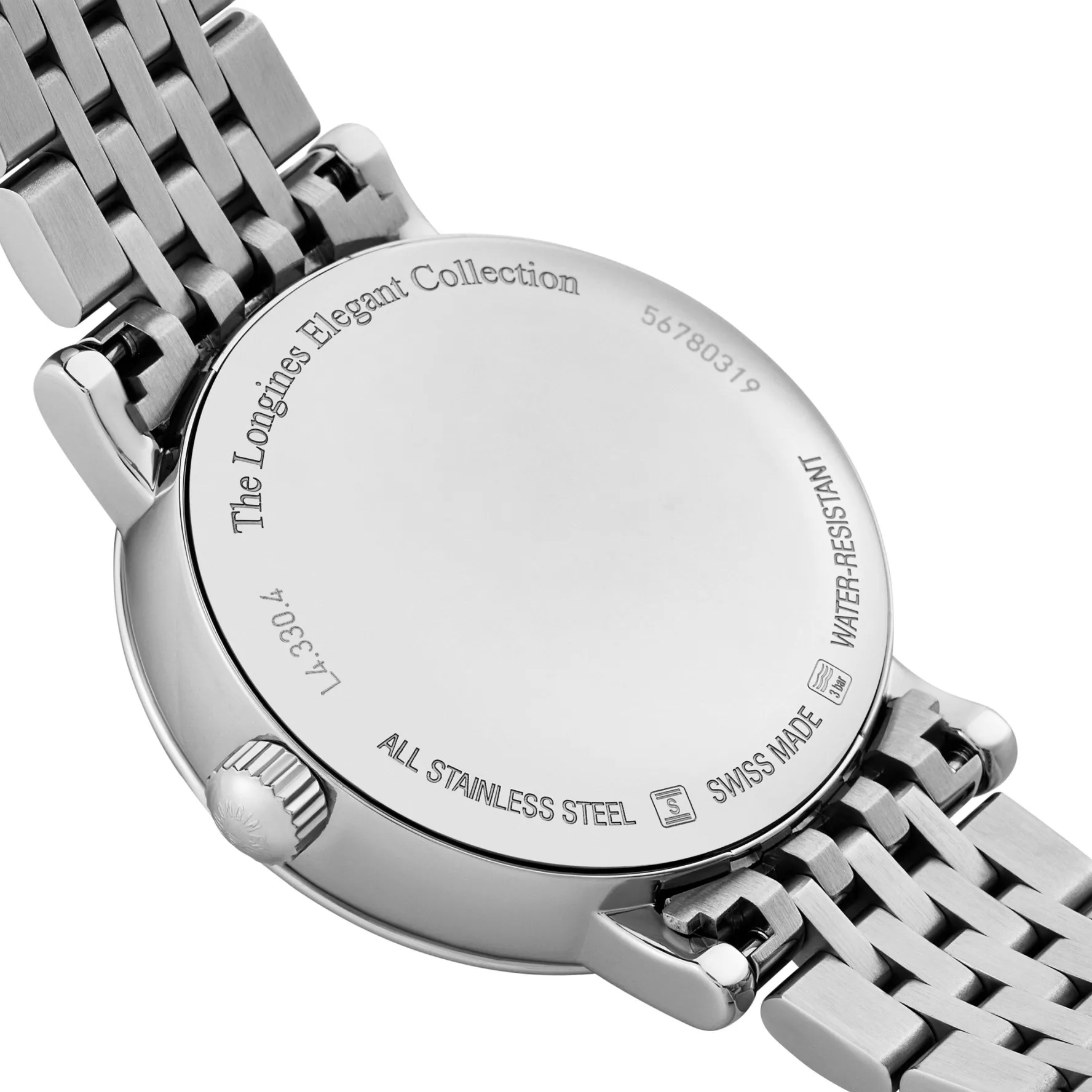 Longines Elegant Collection 30mm Diamond Mother of Pearl Moonphase Ladies Watch