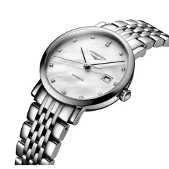 Longines Elegant Collection 29mm Diamond Mother of Pearl Ladies Watch