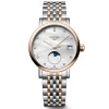 Longines Elegant Collection 30mm Stainless Steel and 18ct Rose Gold Diamond Ladies Watch