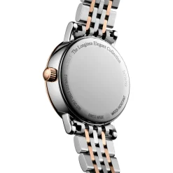 Longines Elegant Collection 30mm Stainless Steel and 18ct Rose Gold Diamond Ladies Watch