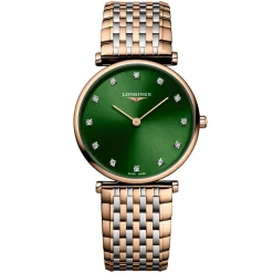 Longines La Grande Classique 29mm Stainless Steel and Rose Gold PVD Diamond Ladies Watch