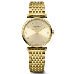 Longines La Grande Classique 24mm Yellow Gold PVD Diamond Ladies Watch