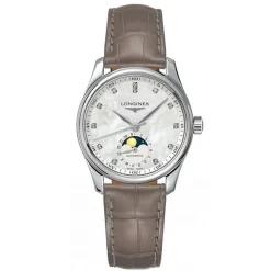 Longines Master Collection 34mm Diamond Moonphase Automatic Ladies Watch